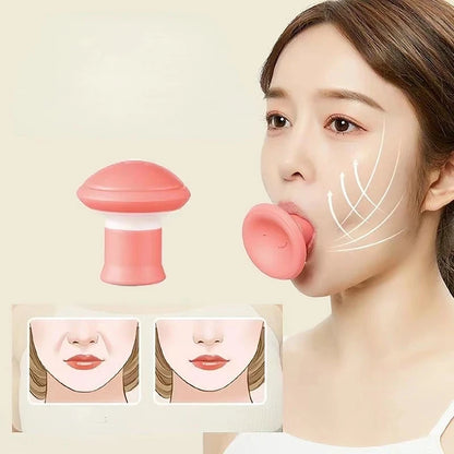 Pink Jaw Face Neck Toning Exerciser Face Lift Skin Firming V Shape Cute Portable Smooth Wrinkle Mouth Exercise Face Trainer Tool