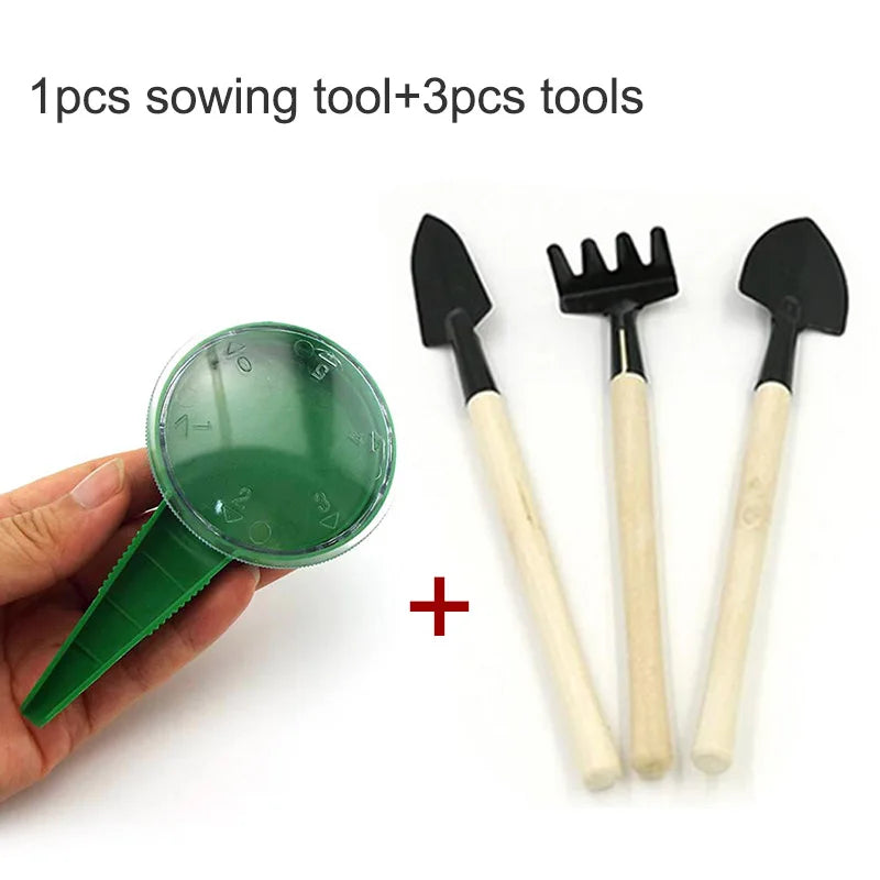 Plant veg seed Sower Sowing planting Planter Starter Soil Shovel tools Garden Supplie Hand drill hole Fertilizer Drilling Device