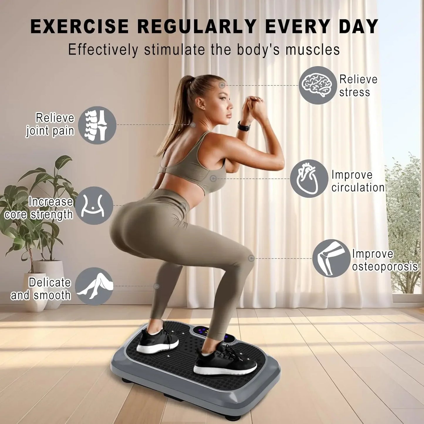 PC Plate Exercise Machine,Vibration Plate  Lymphatic Drainage，Full Body Wor