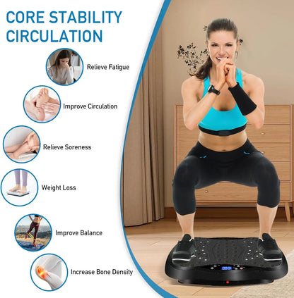 PC Plate Exercise Machine with Remote Control, Vibration Platm, Whole Body