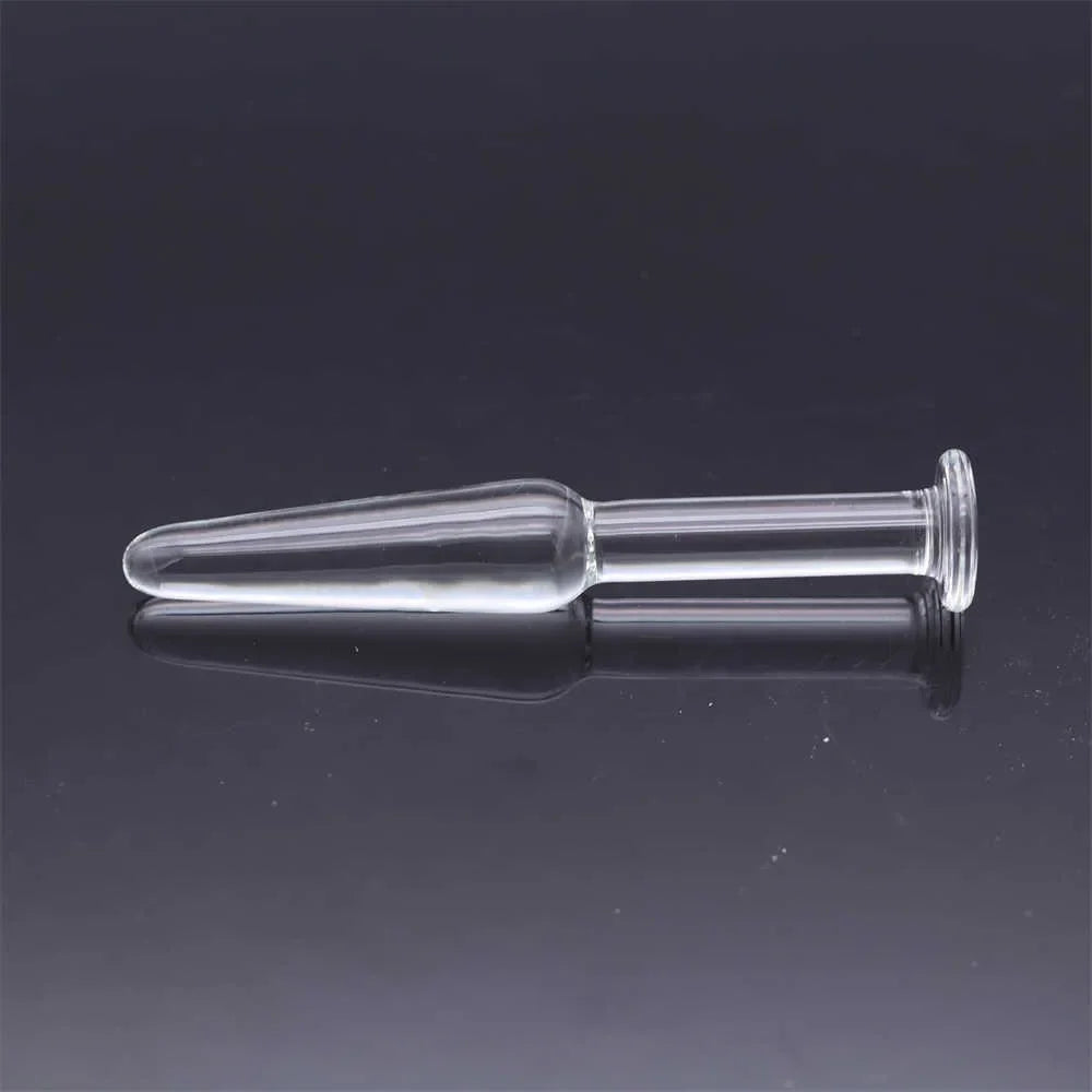 Pleasure Wand Crystal Glass Dildo Fake Penis Crystal Anal Beads Butt Plug Prostate Massager G Spot Female Masturbation Toys