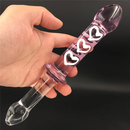 Pleasure Wand Crystal Glass Dildo Fake Penis Crystal Anal Beads Butt Plug Prostate Massager G Spot Female Masturbation Toys