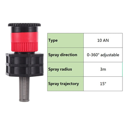 Popup Watering Sprinkler Replacement Scattering Nozzle 1/2" Male Thread Connector 0~360 Degree Adjustable Garden Irrigation Tool