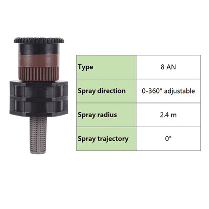 Popup Watering Sprinkler Replacement Scattering Nozzle 1/2" Male Thread Connector 0~360 Degree Adjustable Garden Irrigation Tool