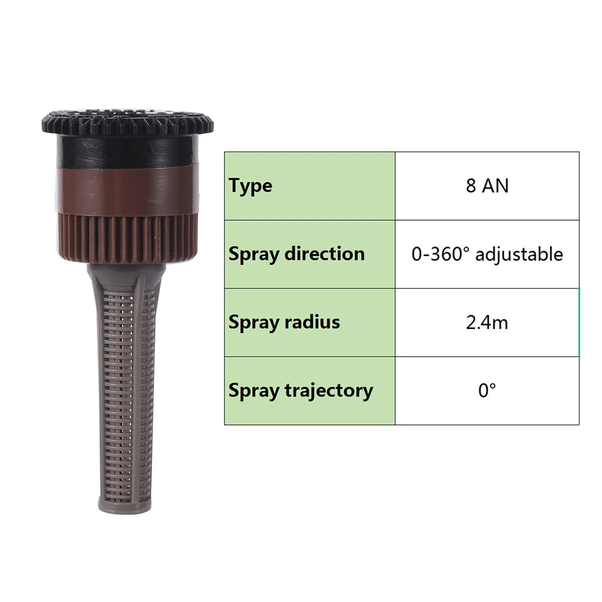 Popup Watering Sprinkler Replacement Scattering Nozzle 1/2" Male Thread Connector 0~360 Degree Adjustable Garden Irrigation Tool