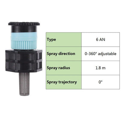 Popup Watering Sprinkler Replacement Scattering Nozzle 1/2" Male Thread Connector 0~360 Degree Adjustable Garden Irrigation Tool