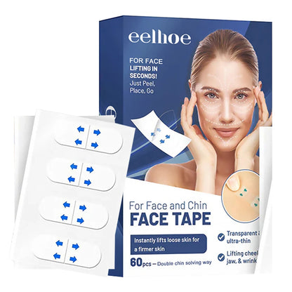 Portable Anti Wrinkle Beauty Stickers 60pcs Ingredient Safety Anti Wrinkle Face Tape Waterproof Elastic Breathable  Body Care