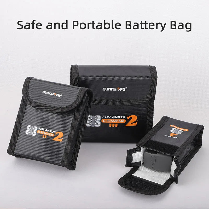 Portable Battery Explosion Proof Bag For DJI Avata 2 Safety Battery Case Batteries Storage Bag For DJI Avata 2 Drone Accessories