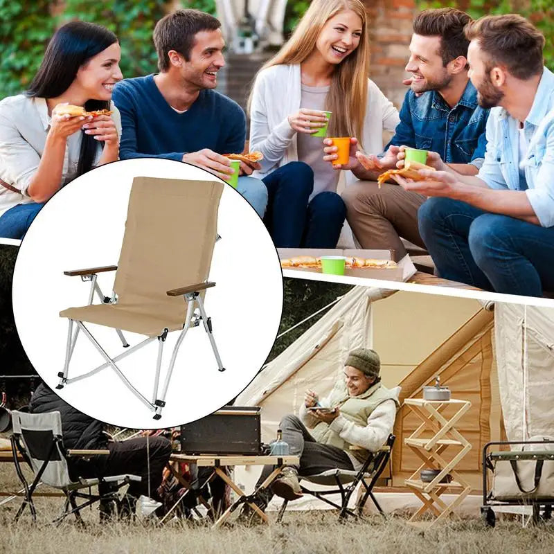 PC Portable Camping Chair Portable Folding Chair 4 Position Adjustable Camp