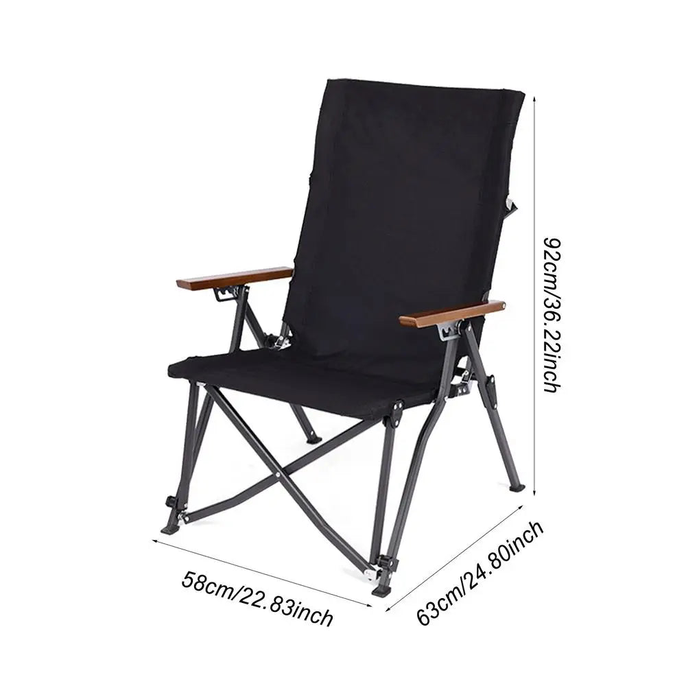 PC Portable Camping Chair Portable Folding Chair 4 Position Adjustable Camp