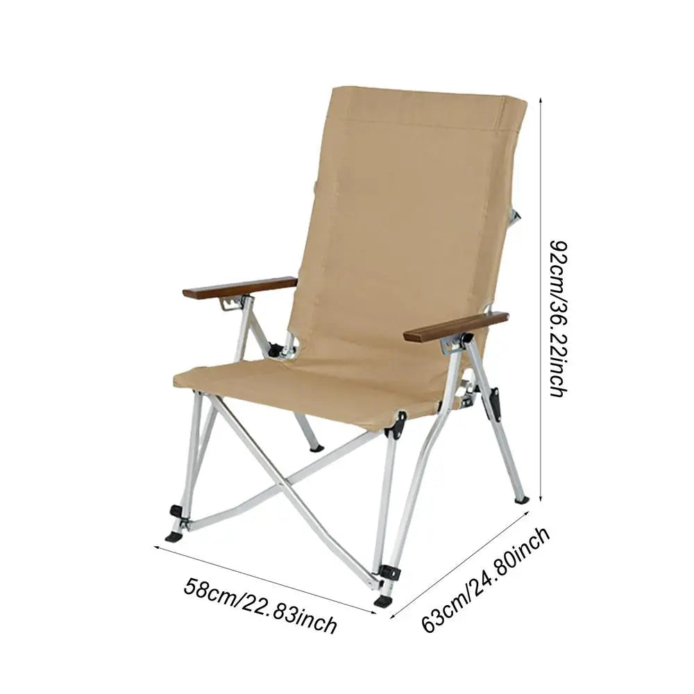 PC Portable Camping Chair Portable Folding Chair 4 Position Adjustable Camp