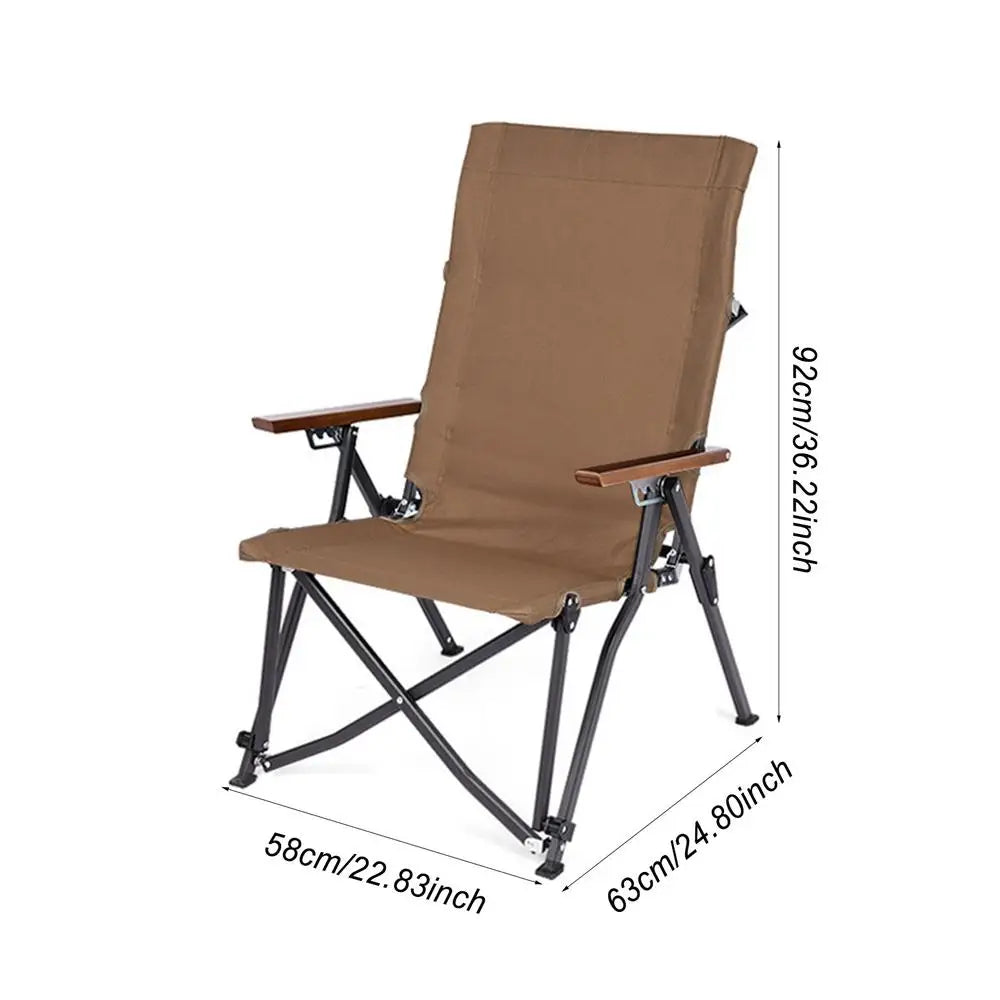 PC Portable Camping Chair Portable Folding Chair 4 Position Adjustable Camp