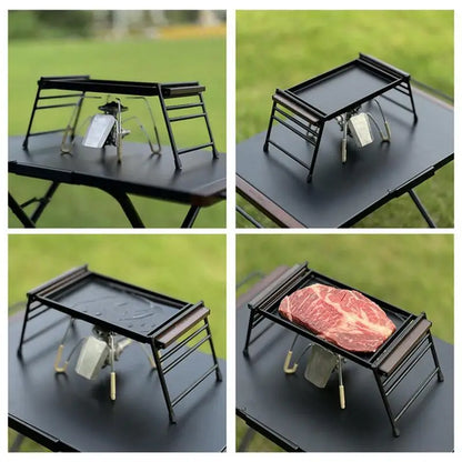 PC Portable Camping Grill Portable Grill BBQ Grill Pan Tabletop Outdoor Gri