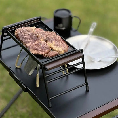 PC Portable Camping Grill Portable Grill BBQ Grill Pan Tabletop Outdoor Gri