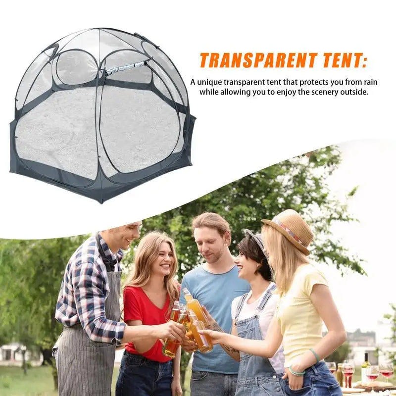 PC Portable Camping Transparent Tent 5-10 Person Starry Bubble Tent Outdoor