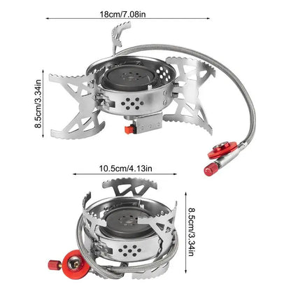 PC Portable Gas Stove Tourist Camping Burners Folding Backpacking Furnace 3