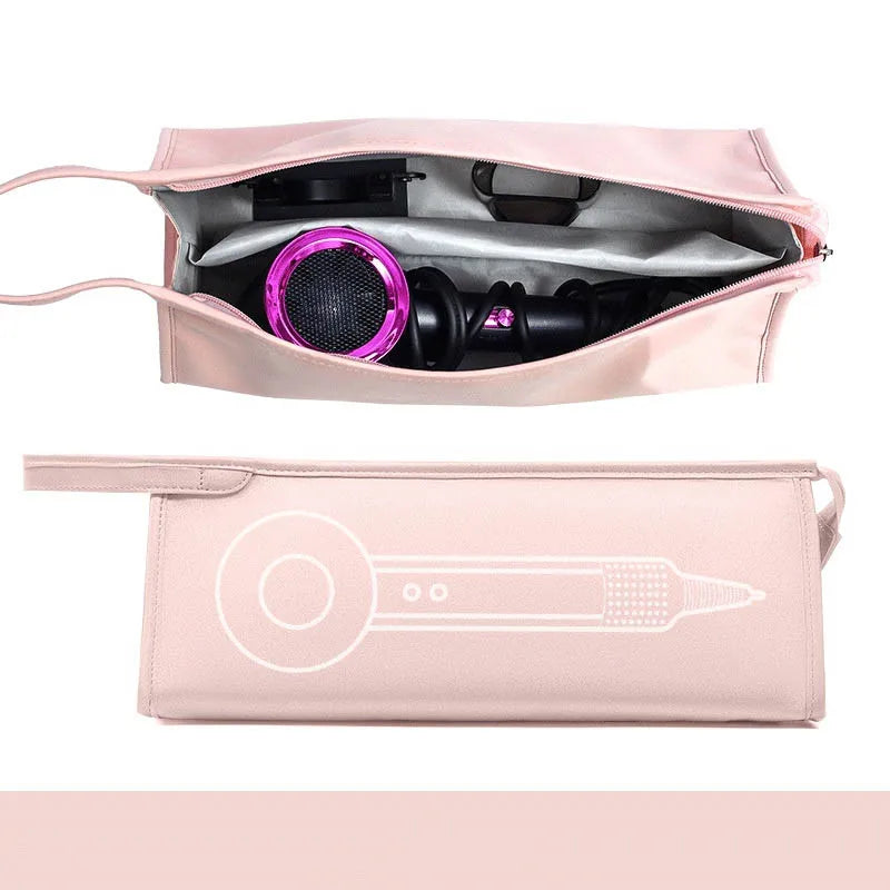 PC Portable  Hair Dryer Storage Bag  Dyson Fashion Hair Curler Storage Bag Curly Hair Storage Organizer Travel Bag PU Leather