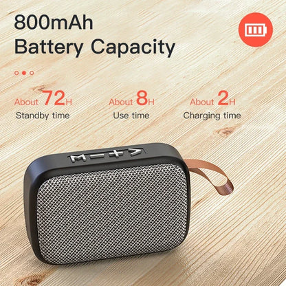 Mini haut-parleur Bluetooth portable avec radio FM, mignon, portable, extérieur, sans fil