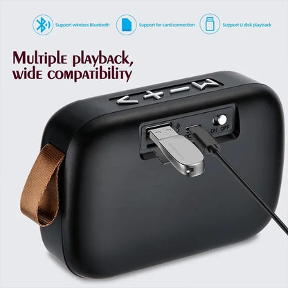 Mini haut-parleur Bluetooth portable avec radio FM, mignon, portable, extérieur, sans fil