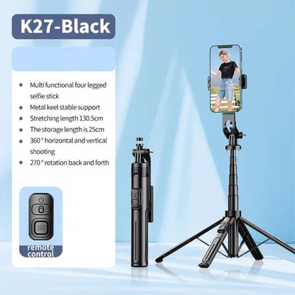 PCPortable New K27 Selfie Stick Universal Wireless Bluetooth With Fill Ligh