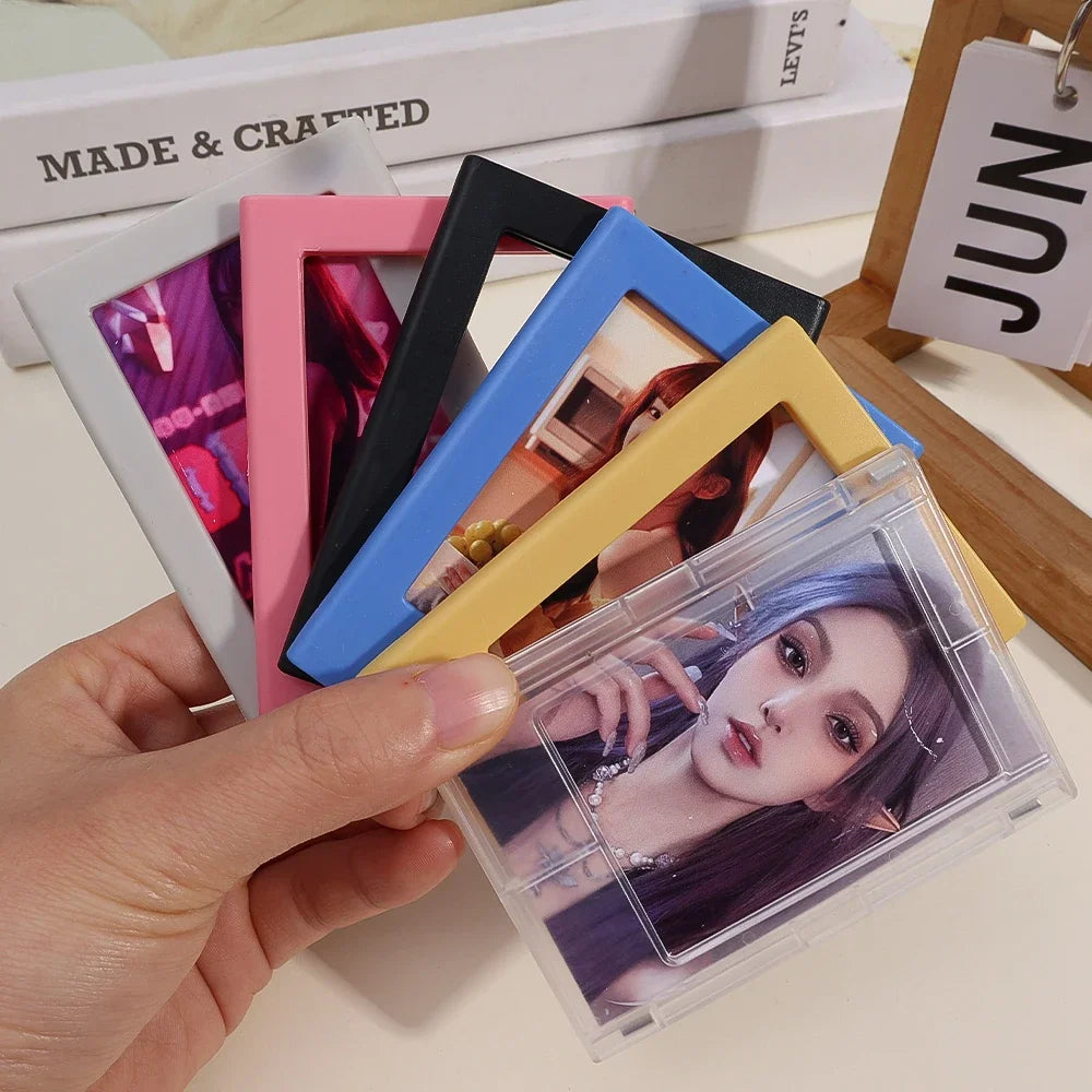 Portable Photo Frame Magnet Photo Frame Mini Acrylic Magnetic Picture Frames Transparent Idol Cards Display Holder Stand