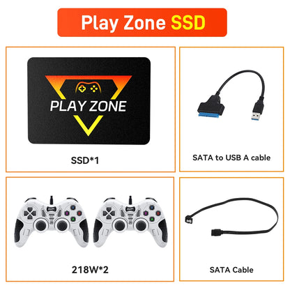 Portable Retro Game SSD PlayZone 1TB Launchbox/Playnite/Retrobat Emulator Game HDD For PS5/Xbox/Switch/PS4/PS3 With 16000+ Games