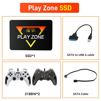 Portable Retro Game SSD PlayZone 1TB Launchbox/Playnite/Retrobat Emulator Game HDD For PS5/Xbox/Switch/PS4/PS3 With 16000+ Games