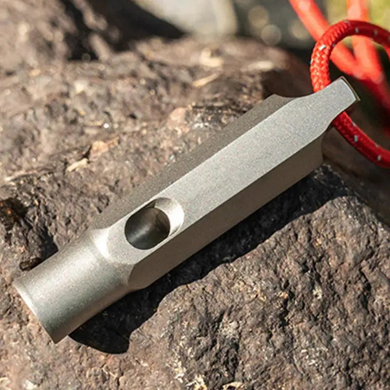 PC Portable Titanium Whistle Emergency Survival Safety Whistle Outdoor Trai