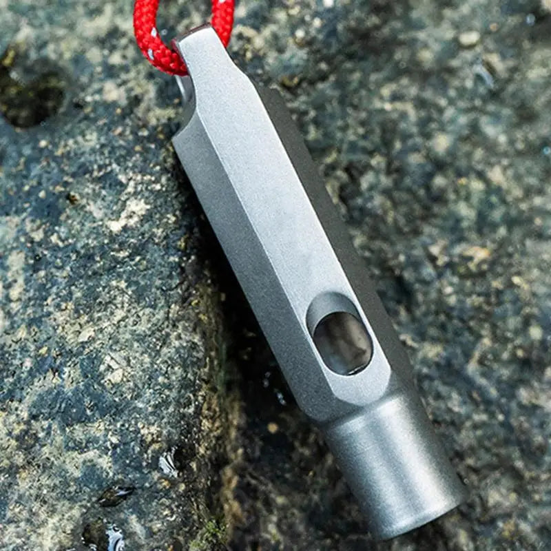 PC Portable Titanium Whistle Emergency Survival Safety Whistle Outdoor Trai