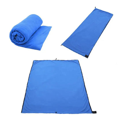 PC Portable Ultralight Polar Fleece Sleeping Bag Outdoor Camping Tent Bed T