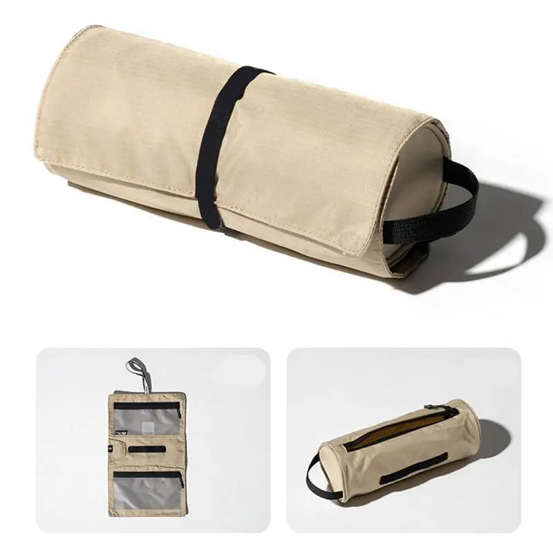 PC Portable Wash Bag Roll-Up Cosmetic Organizer Travel Makeup Bag For Women