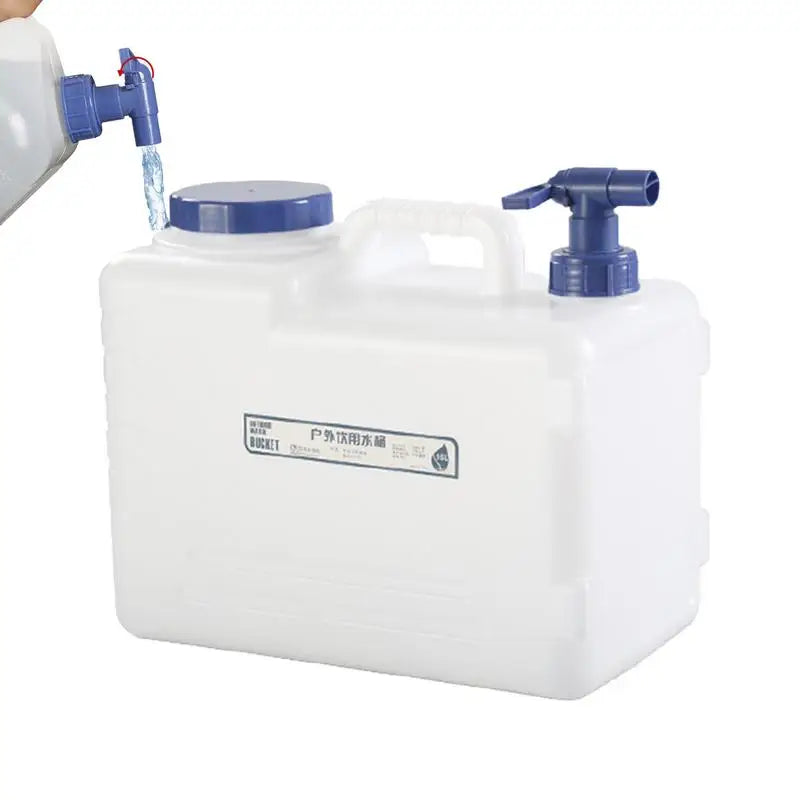 PC Portable Water Bucket Self-Driving Water Tank Container With Faucet 10L/