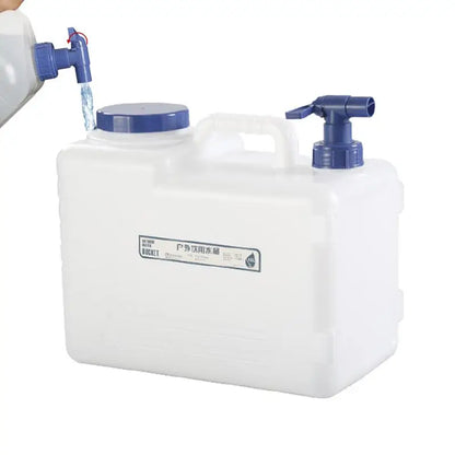 PC Portable Water Bucket Self-Driving Water Tank Container With Faucet 10L/