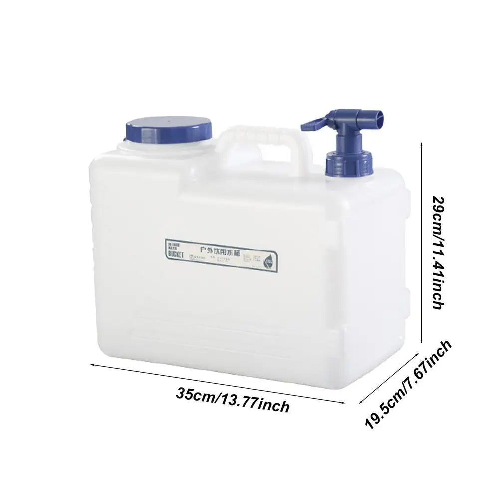 PC Portable Water Bucket Self-Driving Water Tank Container With Faucet 10L/