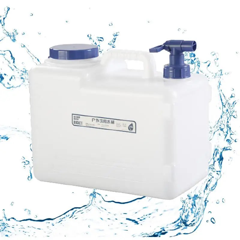 PC Portable Water Bucket Self-Driving Water Tank Container With Faucet 10L/