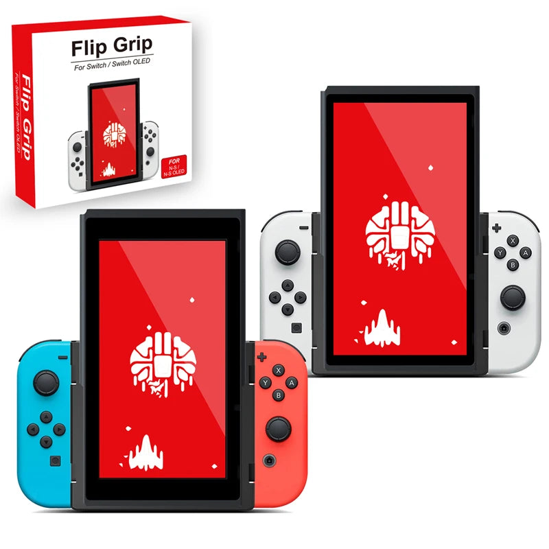 Portrait Mode Flip Grip Handheld Accessory  Nintendo Switch Vertical Mode Orientation Works with OLED Joy-con Grips Stand