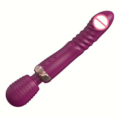 Gtooza_Powerful Thrusting Dildos  Three motors silicone Telescopic plus vibration large size Wand Massager Sex Toy  Couple gtooza.com