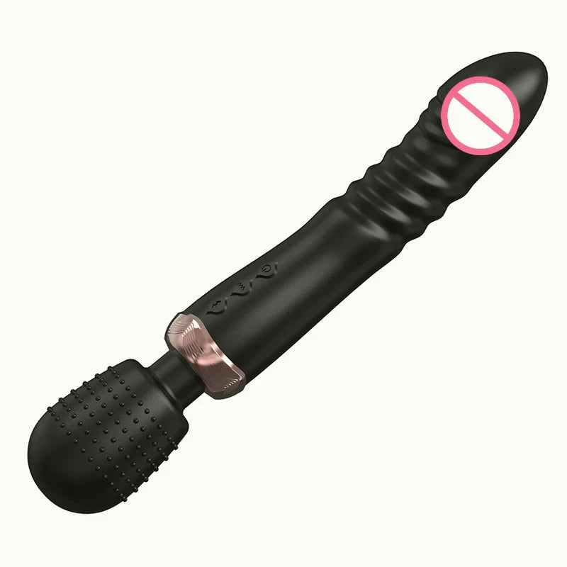 Gtooza_Powerful Thrusting Dildos  Three motors silicone Telescopic plus vibration large size Wand Massager Sex Toy  Couple gtooza.com