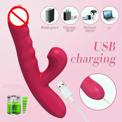 Gtooza_Powerful Thrusting Sucking  Female   Stimulator G Spot  Massager Adult Goods Sex Toys Shop  Women gtooza.com