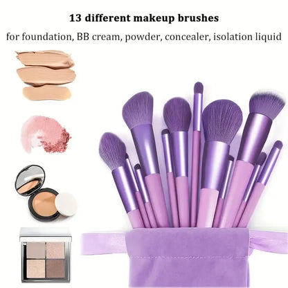 Professiona 13PCS Makeup Brushes Set Foundation Eyeshadow Blush Powder Blending Soft Fluffy Cosmetic Full Set Female Makeup Tool