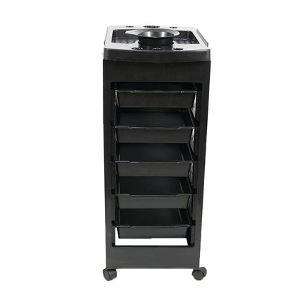 PC Professional Barbershop Salon Cart Trolley Large Capacity Hairdressing Trolley With Magnetism Splint Curling Iron Storage Shelf