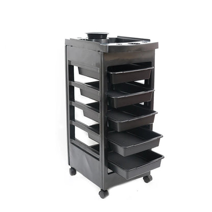 PC Professional Barbershop Salon Cart Trolley Large Capacity Hairdressing Trolley With Magnetism Splint Curling Iron Storage Shelf