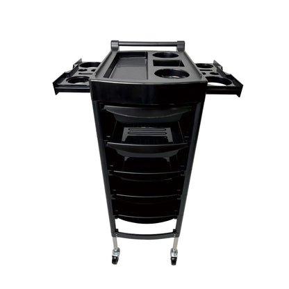 PC Professional Barbershop Salon Trolley Cart Large Capacity Hairdressing Trolley with Wheels Splint Curling Iron Barber Suitcase