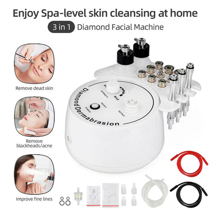 Professional Diamond Microdermabrasion Machine Water Spray Exfoliation Face Peeling Beauty Machine Pore Deep Cleaning Skin Care