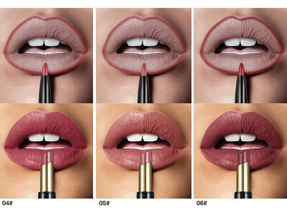 Pudaier 16 Colors Double Ended Lipstick Lip Pencil Combination Waterproof Makeup Long Lasting Beauty Half Matte Lip Stick