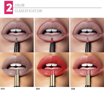 Pudaier 16 Colors Double Ended Lipstick Lip Pencil Combination Waterproof Makeup Long Lasting Beauty Half Matte Lip Stick