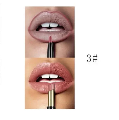 Pudaier 16 Colors Double Ended Lipstick Lip Pencil Combination Waterproof Makeup Long Lasting Beauty Half Matte Lip Stick