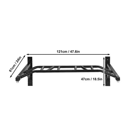 PC Pull Up Bar Wall Mounted Chin Up Bar Heavy Duty Dip Station Garage Pull