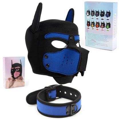 Puppy Cosplay Sex Toys Bdsm Bondage Hood Dog Mask with Collar  Men Women Fetish Adults Games Flirt Erotic Products Sexy Shop