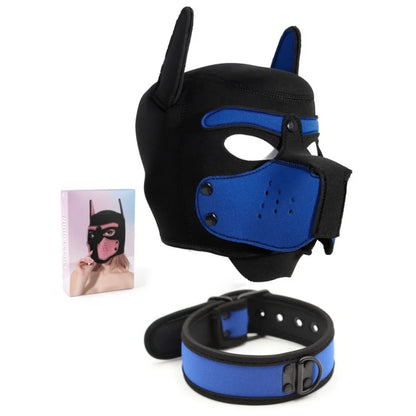 Puppy Cosplay Sex Toys Bdsm Bondage Hood Dog Mask with Collar  Men Women Fetish Adults Games Flirt Erotic Products Sexy Shop